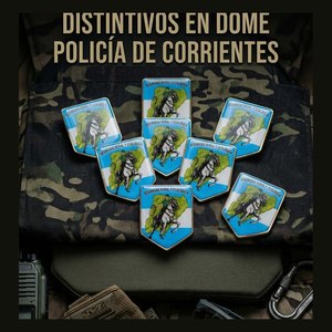 Distintivos en dome Policía de Corrientes — Multifuerzas Ponasso