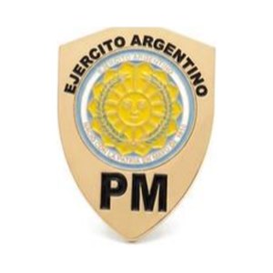 Chapa pecho Policía Militar — Ejército Argentino — Multifuerzas Ponasso