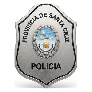 Chapa de pecho Policía de Santa Cruz — Multifuerzas Ponasso